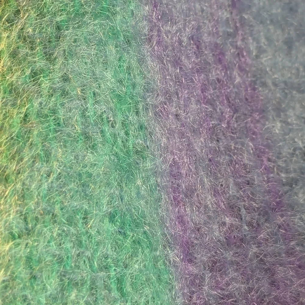 💙 💜 Avoca Vintage Scarf Mohair Handweavers Ireland green blue woven